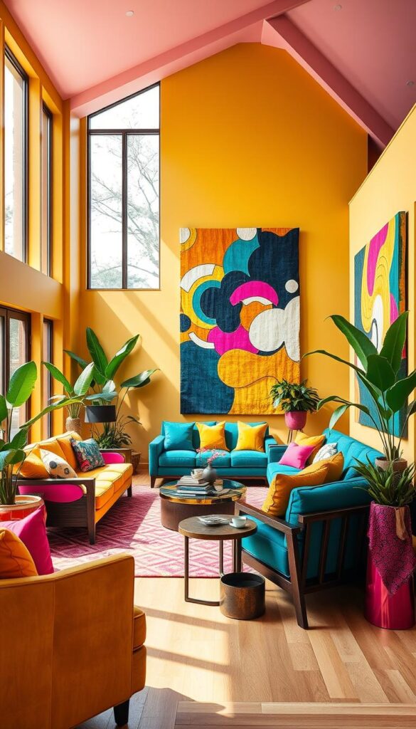 Bold color palette for maximalist home decor