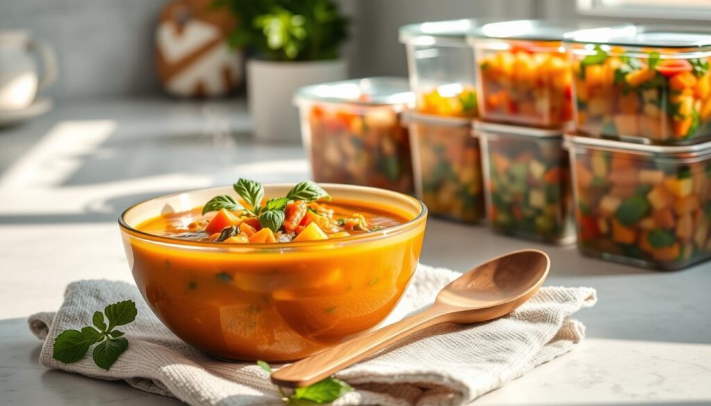 Freezer-friendly anti-inflammatory soup