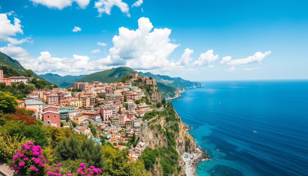 Scenic view of the Amalfi Coast