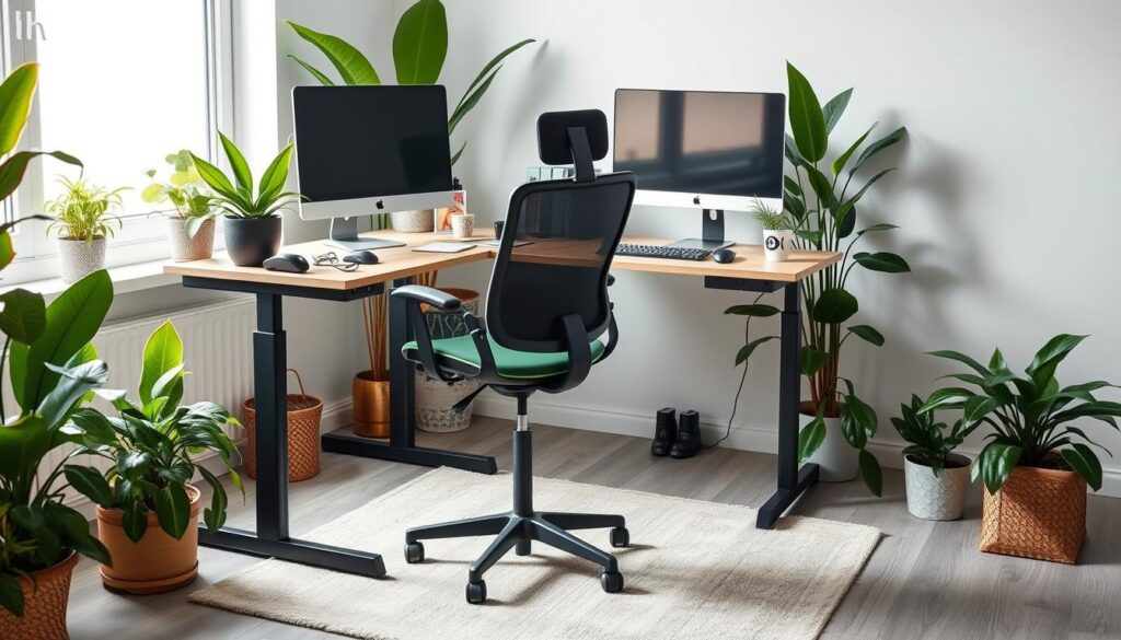 Ergonomic office setup