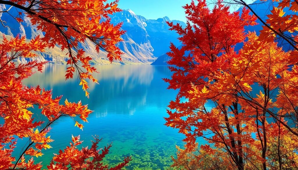 fall foliage at lago di saoseo