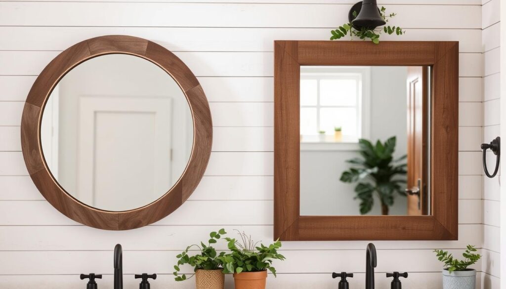 farmhouse-style mirrors