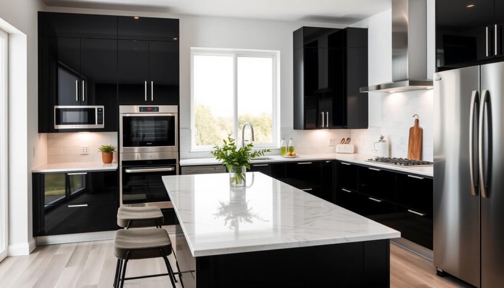 modern black cabinets