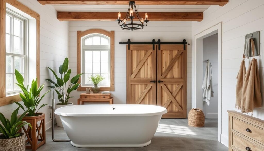 modern farmhouse bathroom