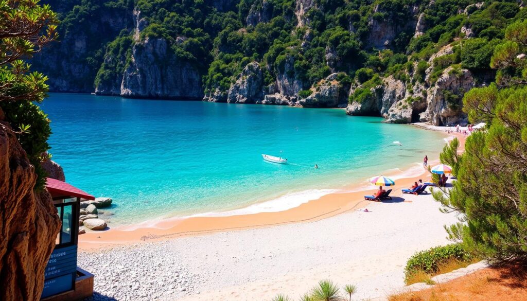 secluded arienzo beach on the amalfi coast