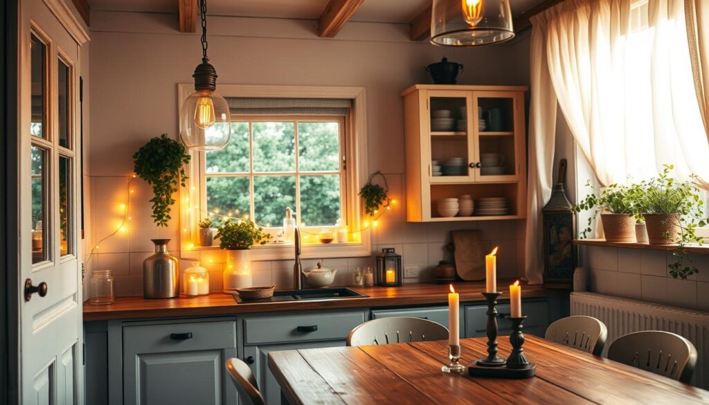 Cottagecore Kitchen Lighting Design