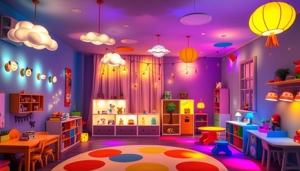 Lighting design for kids playroom