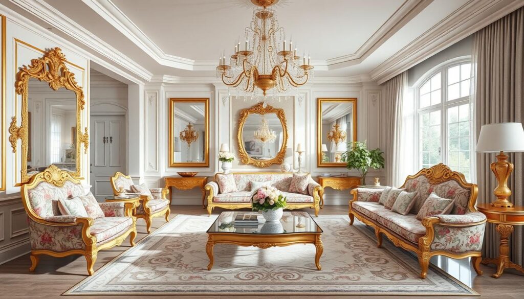 Rococo decor in modern living spaces