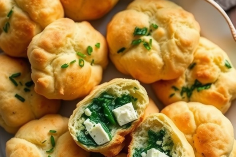 Savory Spinach and Feta Biscuits Recipe