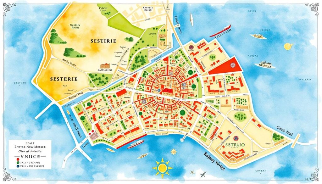 Venice sestieri map