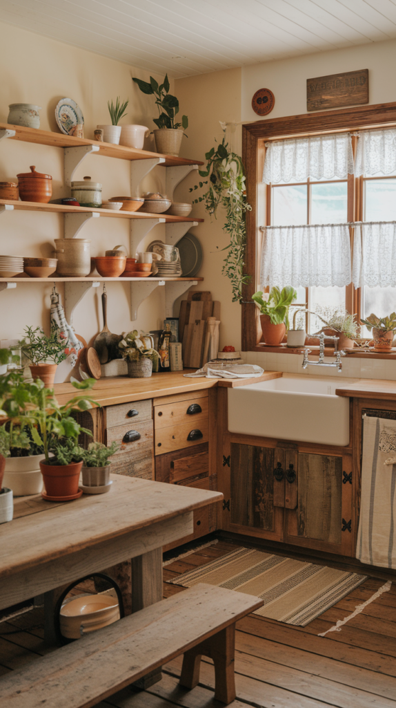 Cottagecore Kitchen Natural Materials