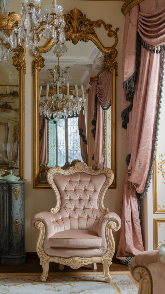 Ornate Rococo Details Living Room