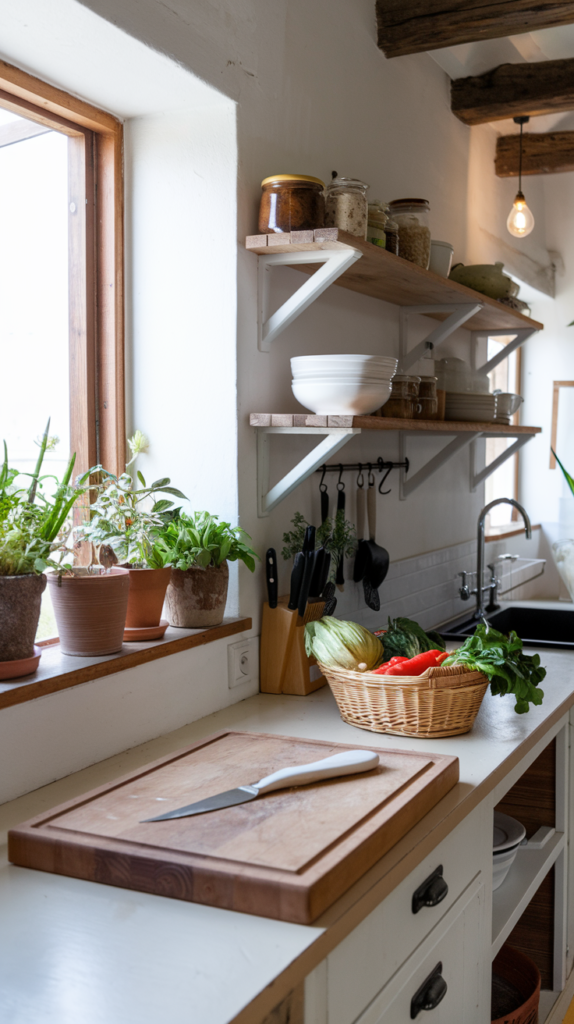 Cottagecore Open Shelving Display