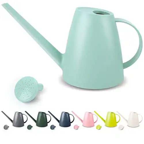 Watering Can for Indoor Plants, Small Watering Cans for House Plant Garden Flower, Long Spout Water Can for Outdoor Watering Plants 1. 8L 1/2 Gallon (Green)