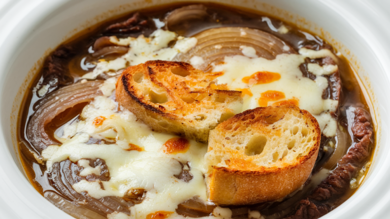 Slow-Cooked Crockpot French Onion Soup Recipe