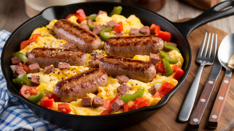 Hearty Egg and Sausage Breakfast Skillet Recipe