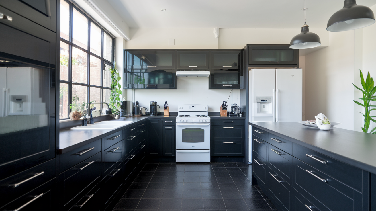 Modern Black Kitchen