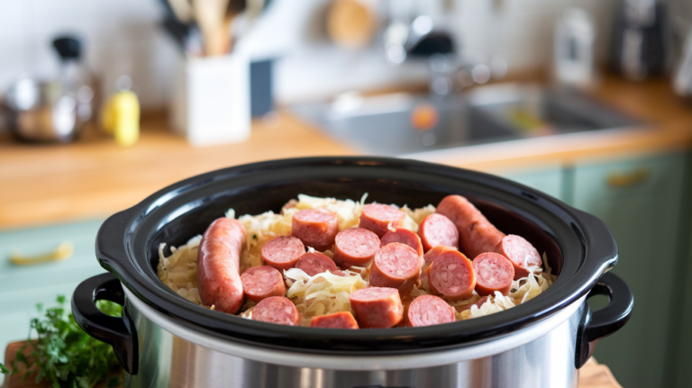 Slow Cooker Kielbasa and Sauerkraut Recipe