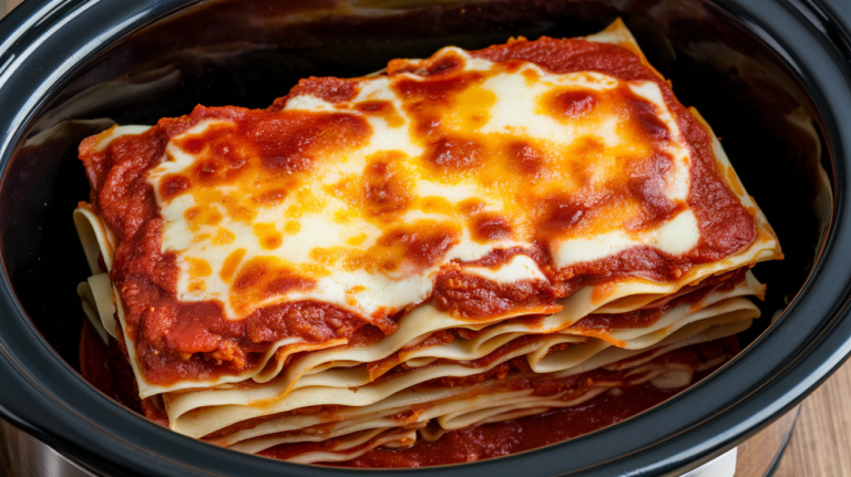 Slow Cooker Cheesy Lasagna