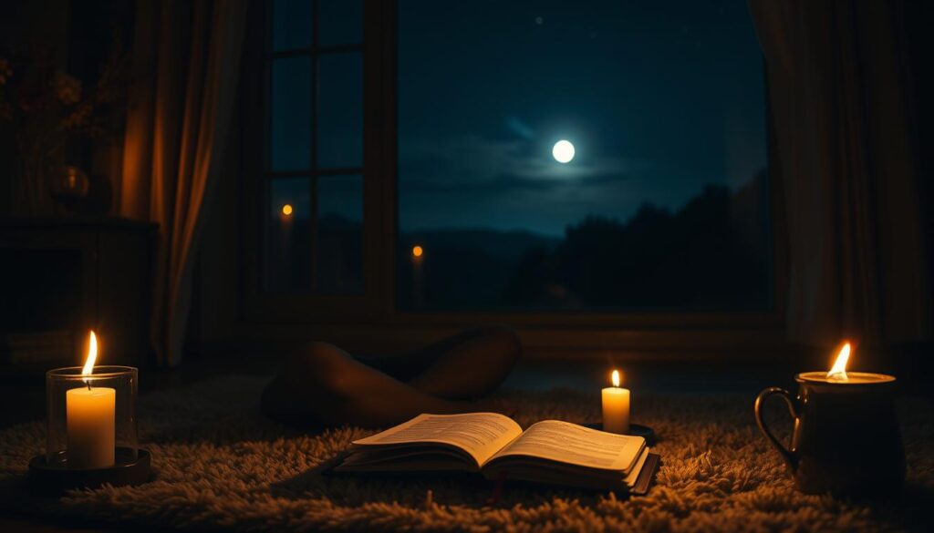 mindful journaling at night