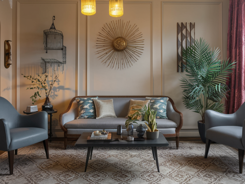 Modern Victorian living room