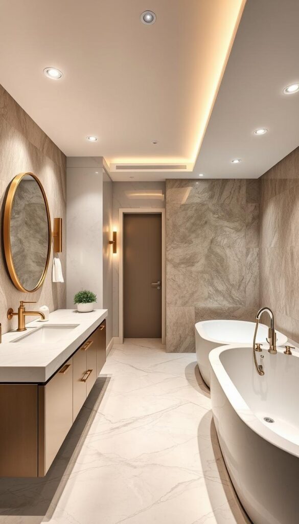 bathroom fixtures and finishes