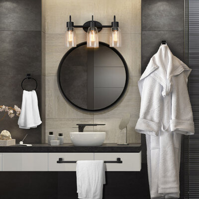 5-Piece All-In-One Matte Black Bathroom Kit