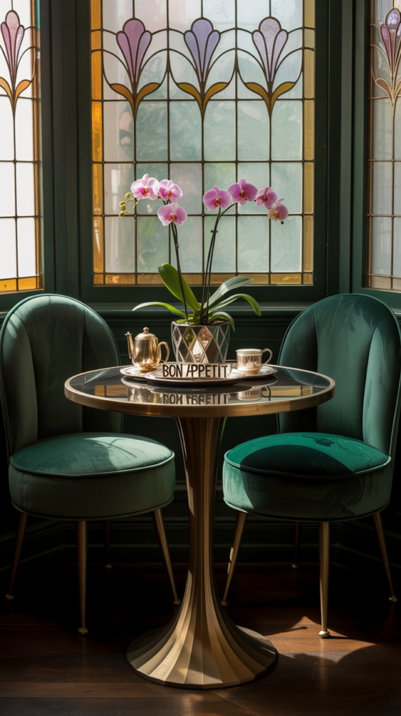 Art deco dining nook