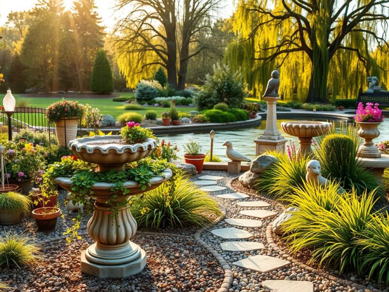 15 Bird Bath Garden Arrangements That Wow