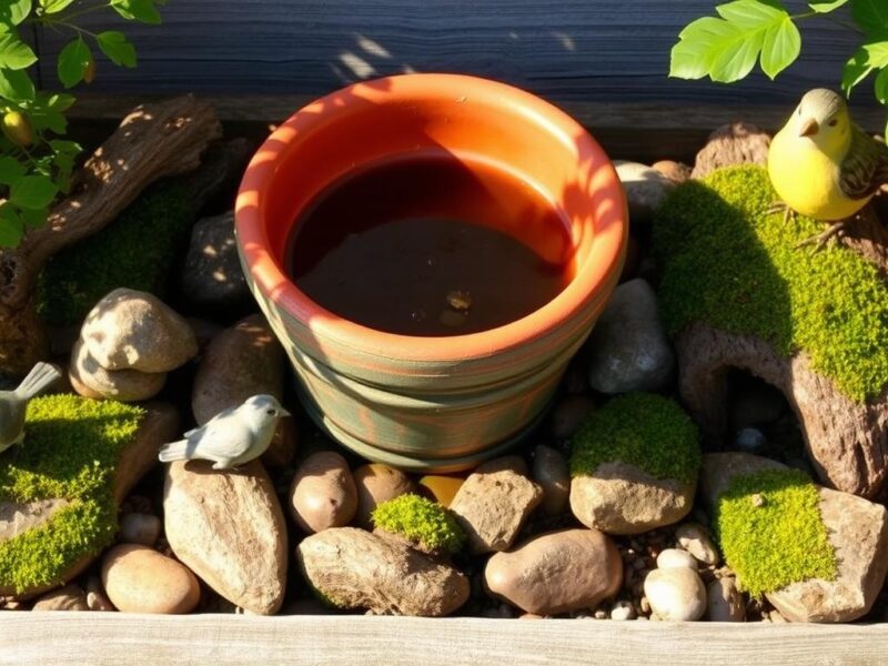 How to Make a Bird Bath From Recycled Items