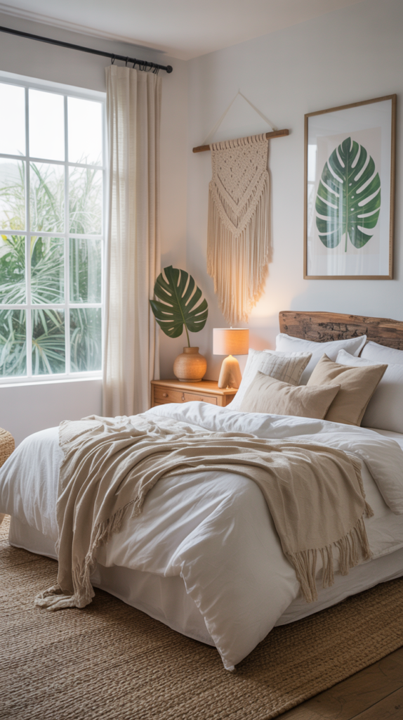natural farmhouse bedroom elements