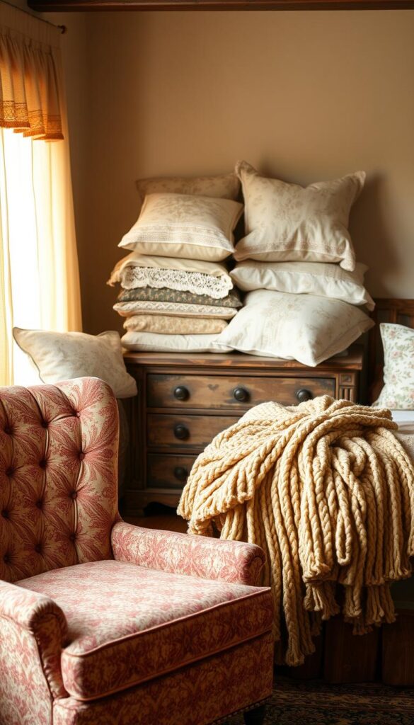 vintage textile layers in bedroom design vintage textile layers in bedroom design