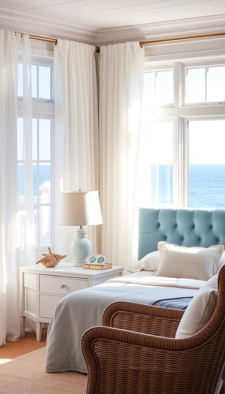 15 Blue and White Coastal Bedrooms That Wow