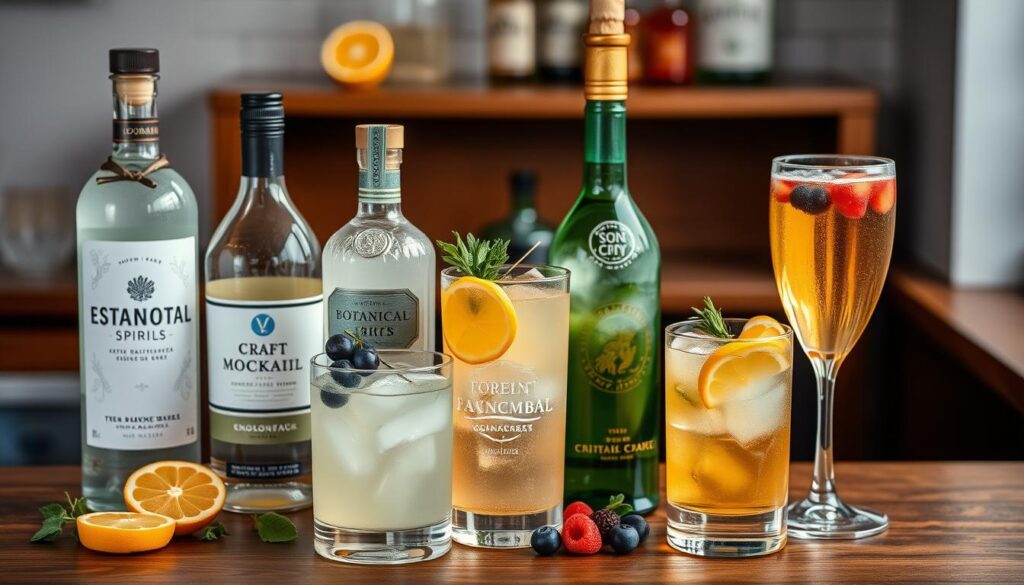 A selection of premium alcohol-free drinks for the sober curious lifestyle A selection of premium alcohol-free drinks for the sober curious lifestyle