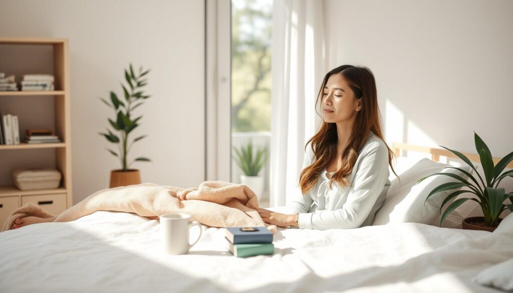 Peaceful morning scene showing results of consistent 10-minute morning routine Peaceful morning scene showing results of consistent 10-minute morning routine