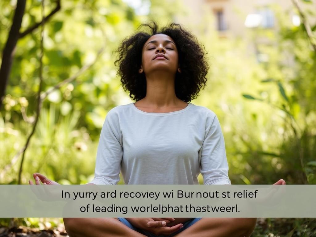 Person taking a mindful pause outdoors during burnout recovery Person taking a mindful pause outdoors during burnout recovery