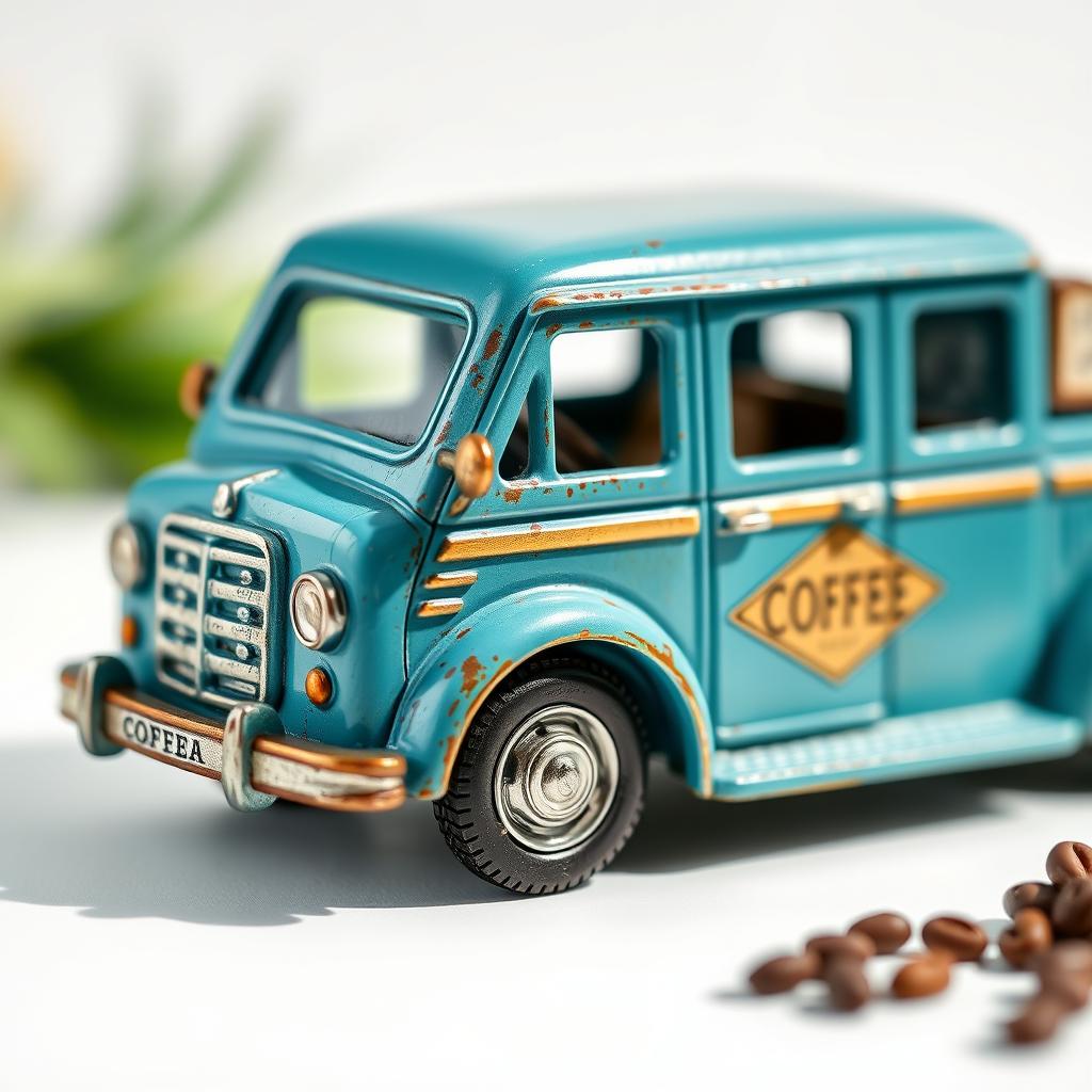 Vintage Coffee Truck Decor miniature for farmhouse coffee bar countertop Vintage Coffee Truck Decor miniature for farmhouse coffee bar countertop
