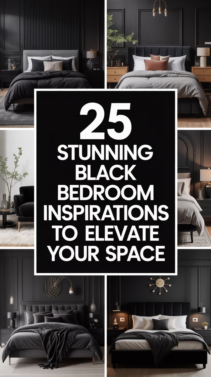 25 Stunning Black Bedroom Inspirations to Elevate Your Space