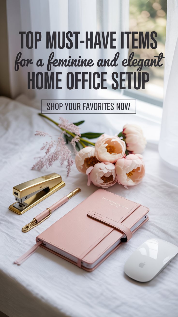 Top Must-Have Items for a Feminine and Elegant Home Office Setup