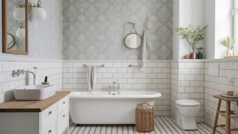 12 Scandinavian Bathroom Wallpaper Trends That Feel Timeless