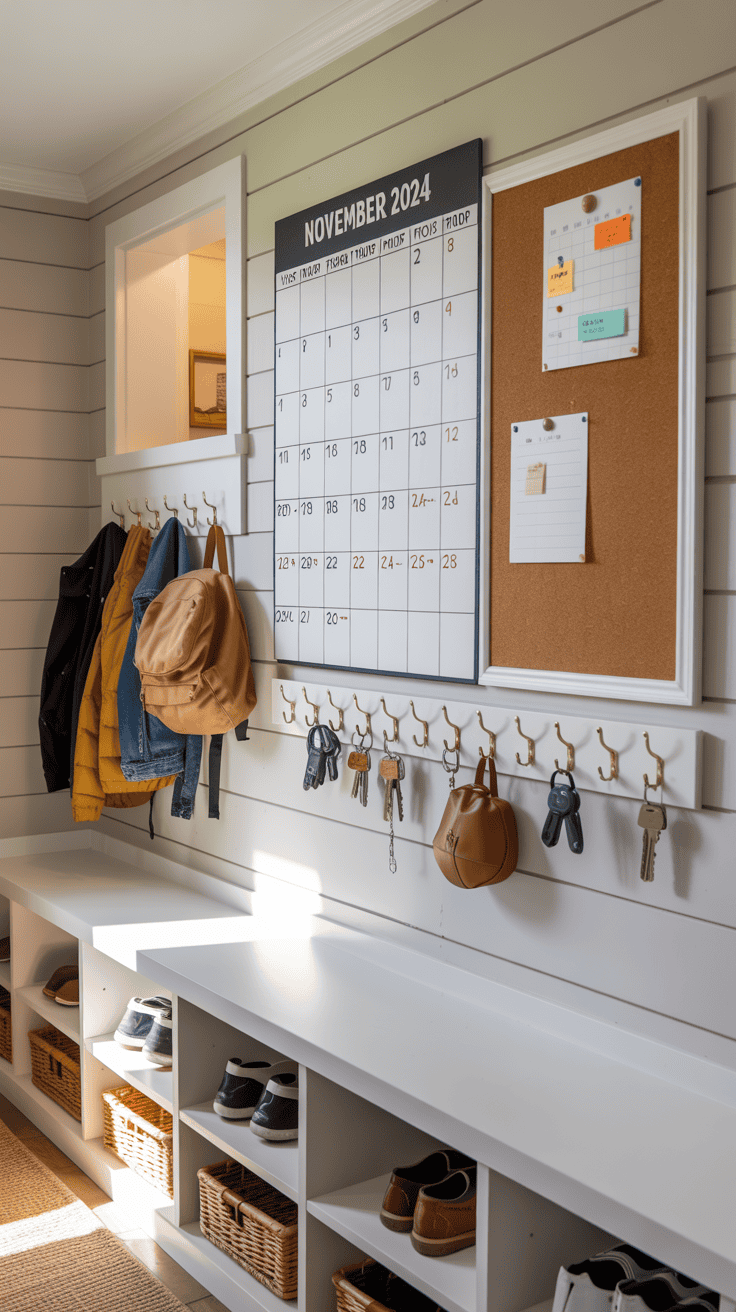 Family mudroom featuring durable flooring, washable surfaces, and easy-to-clean storage solutions.